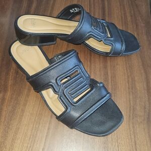 SARTO By Franco Sarto Black Cutout Sandals